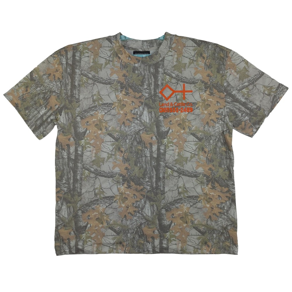 Diamond Cross Ranch Shirt Large Real Tree Camo Land and Cattle Company Art New
